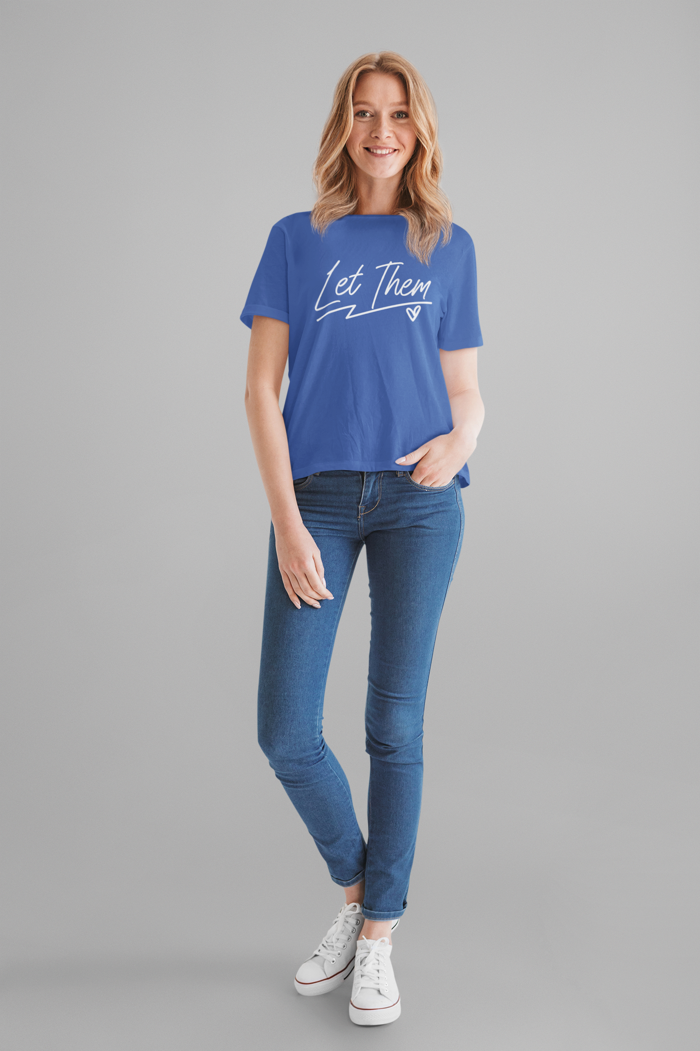 Let Them T-Shirt – Minimalist Inspirational Quote with Heart Graphic