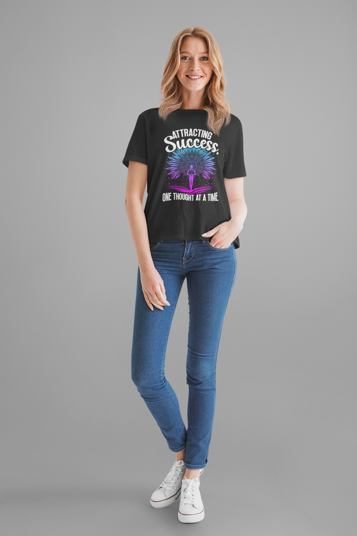 Stay Positive Manifest Abundance Shirt, Spiritual Glow Anime Tee, High Vibe Mindset T Shirt, Energetic Manifestation Apparel, Uplifting Graphic Top
