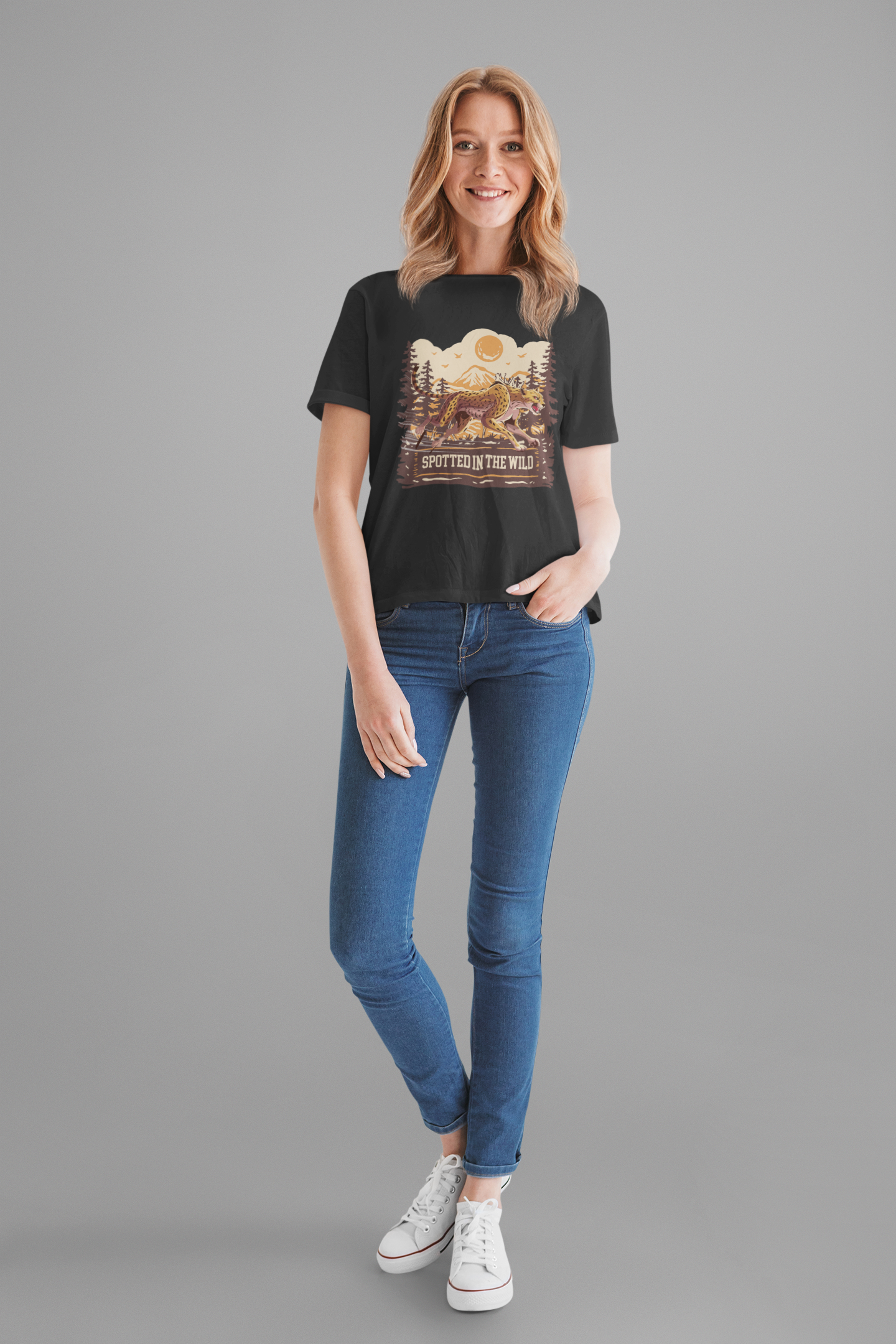Spotted in the Wild Cheetah Forest Adventure T-Shirt