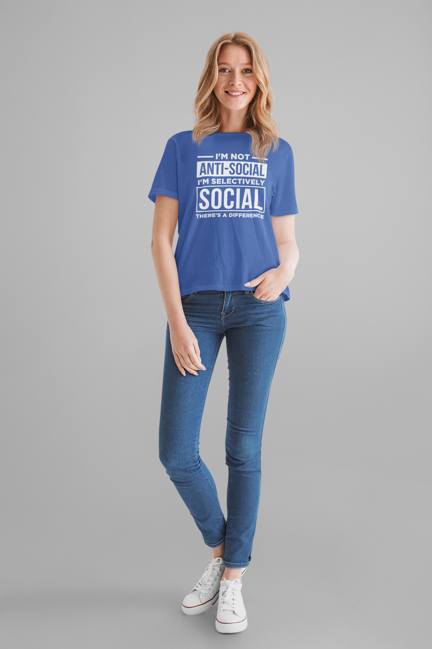 I'm Not Anti-Social I'm Selectively Social T-Shirt – Funny Introvert Quote Tee