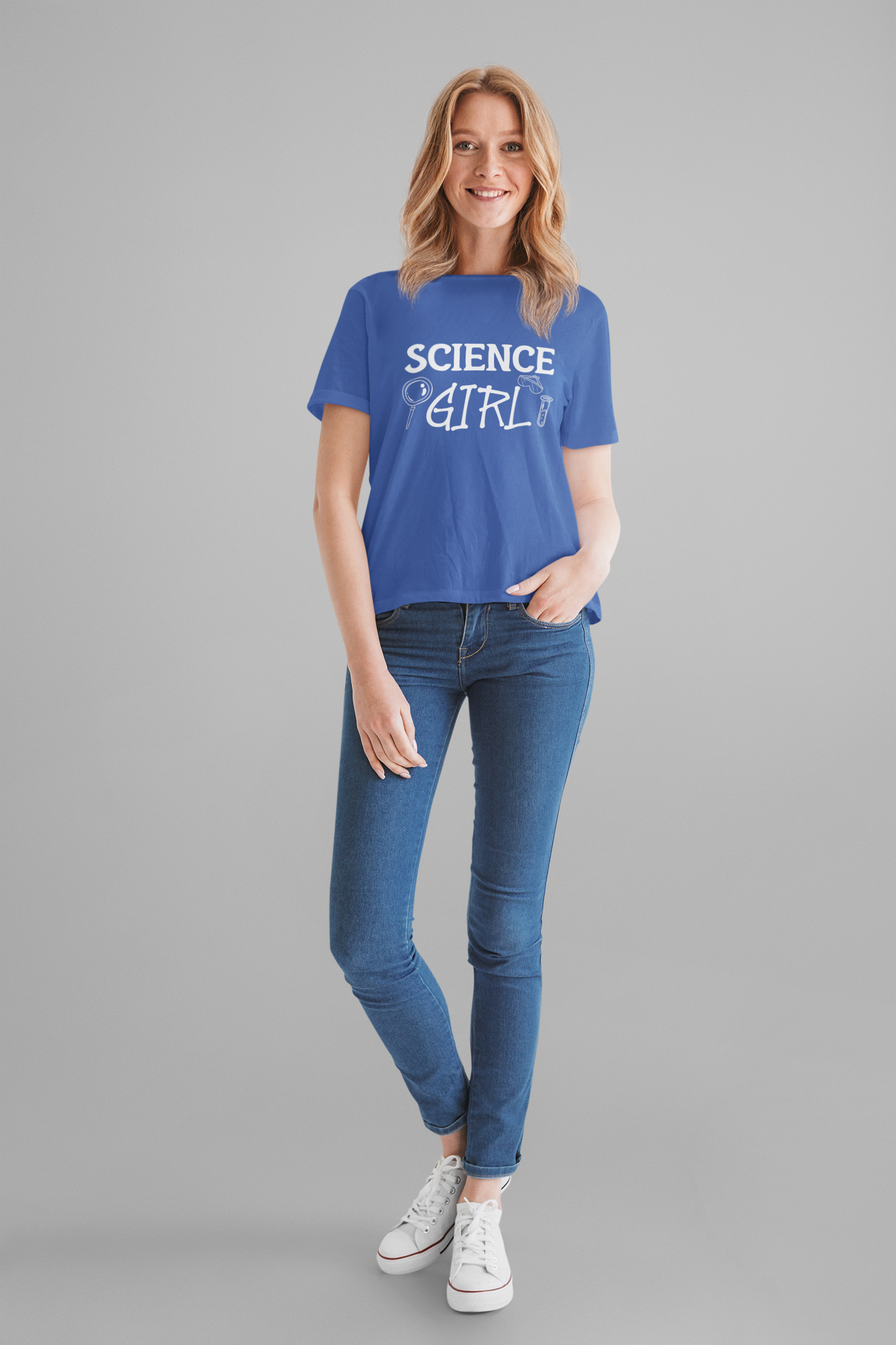 Science Girl T-Shirt – Cute STEM Graphic with Lab Equipment for Women and Girls