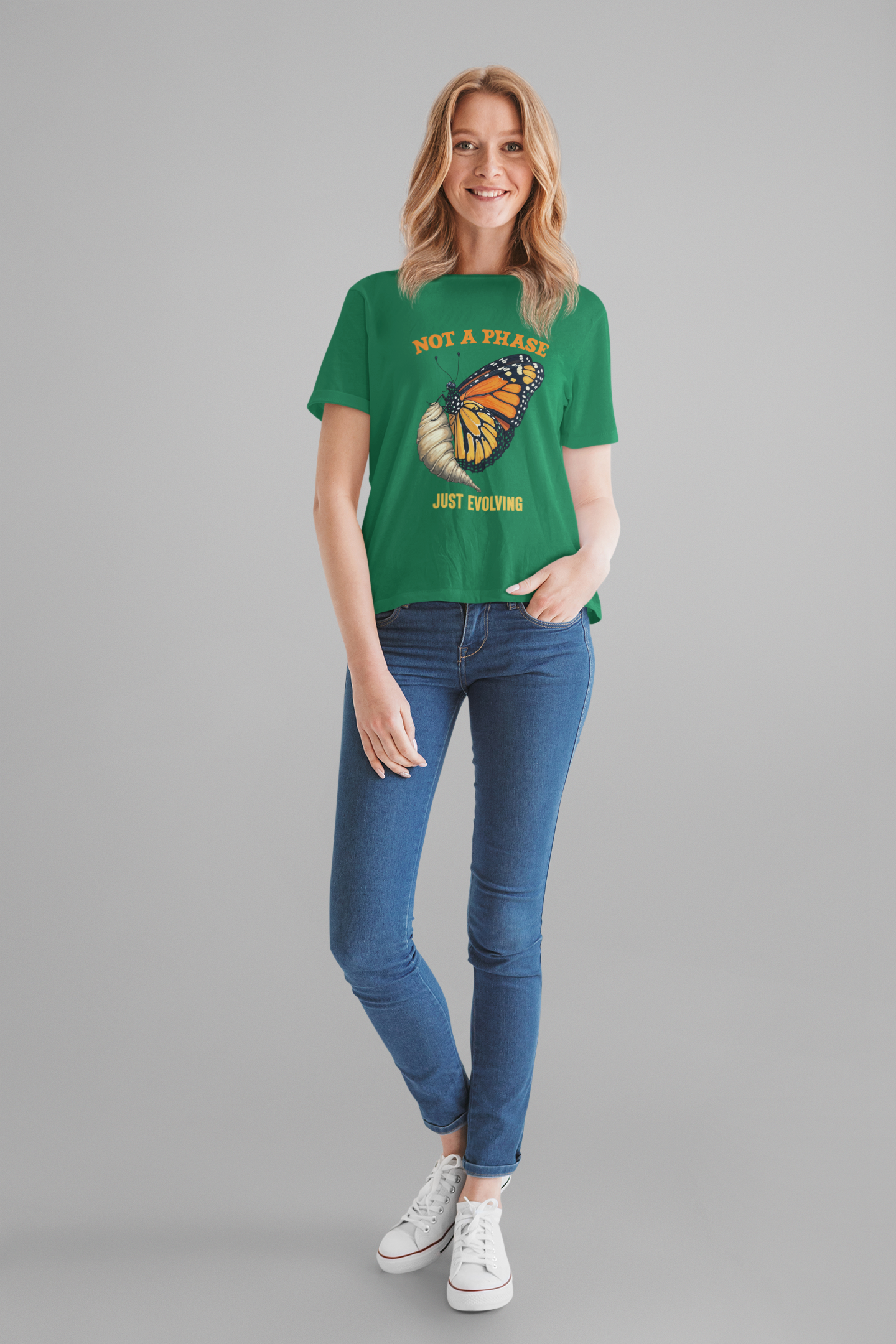 Not a Phase Just Evolving T-Shirt – Monarch Butterfly Transformation Tee