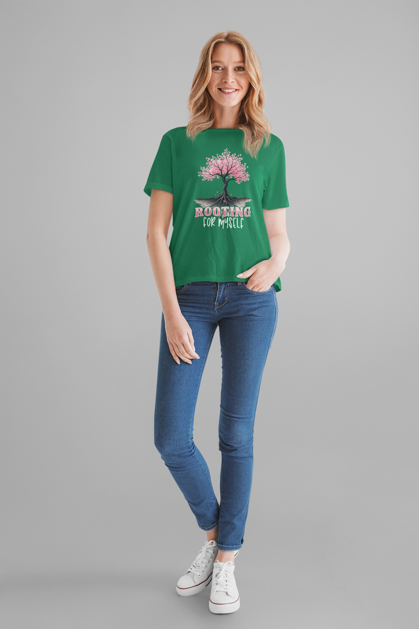 Rooting for Myself T-Shirt – Motivational Tree and Roots Graphic Tee