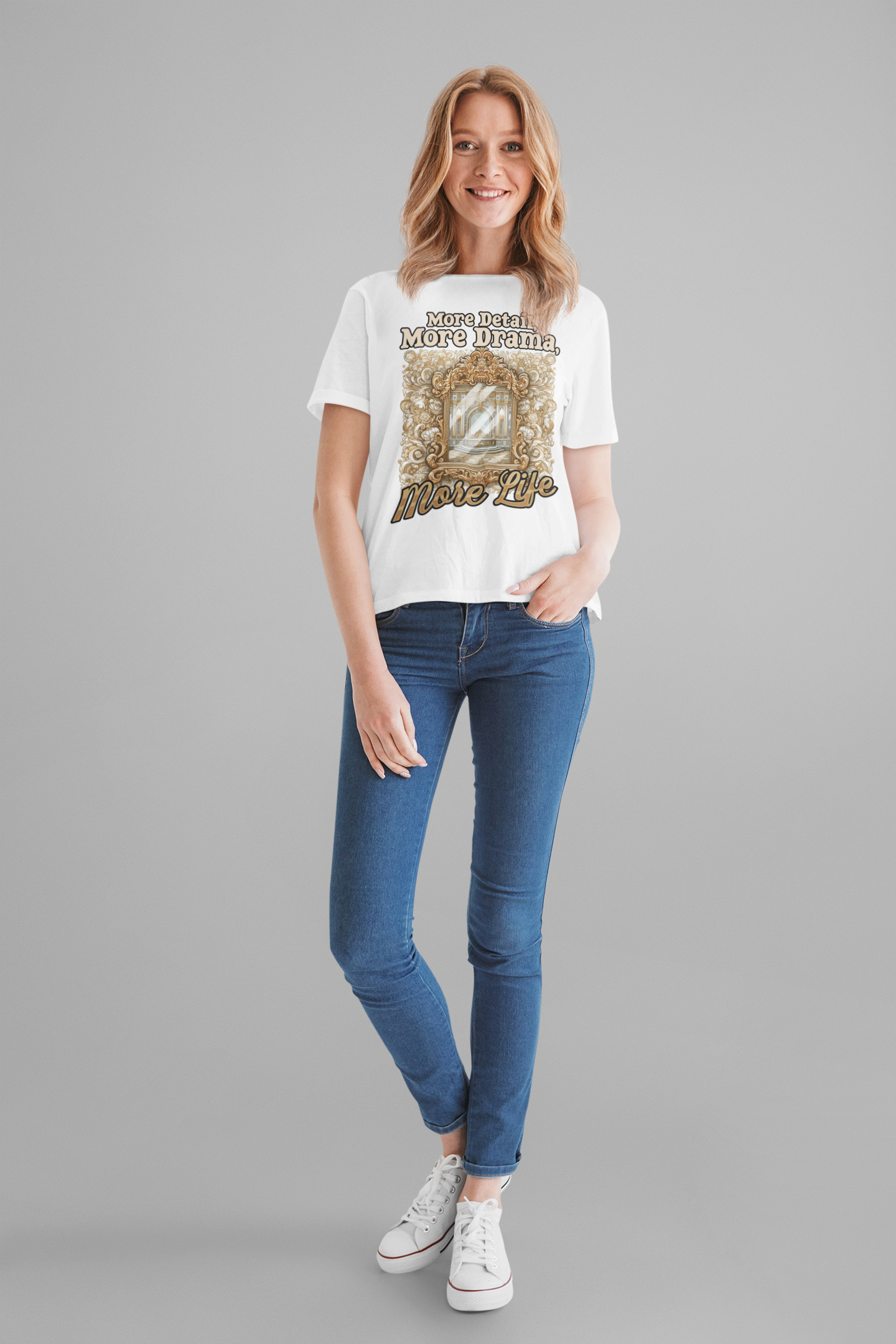 More Detail, More Drama, More Life Tshirt – Antique intricate designs Graphic