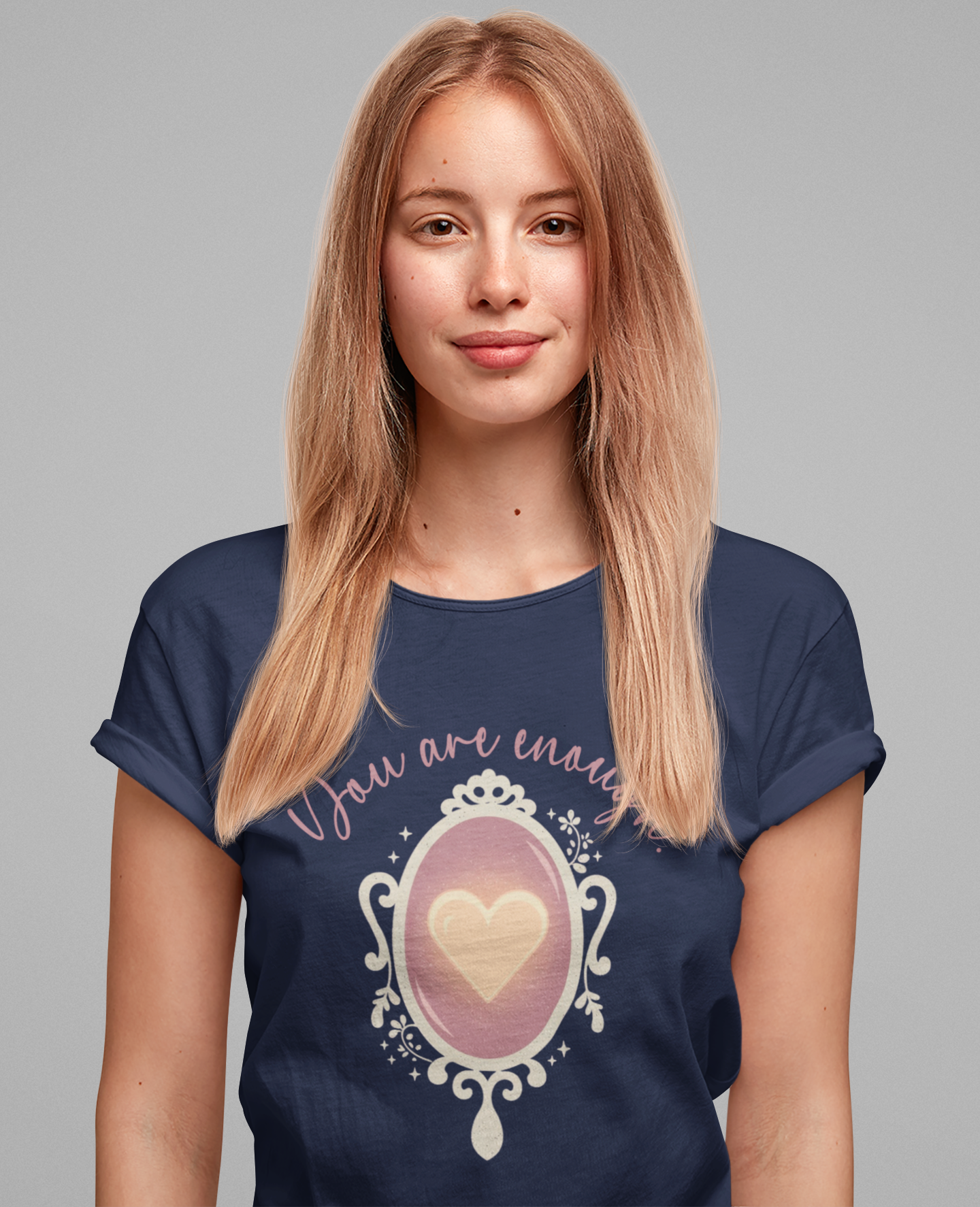 You Are Enough – Heart Mirror Self-Love Graphic T-Shirt