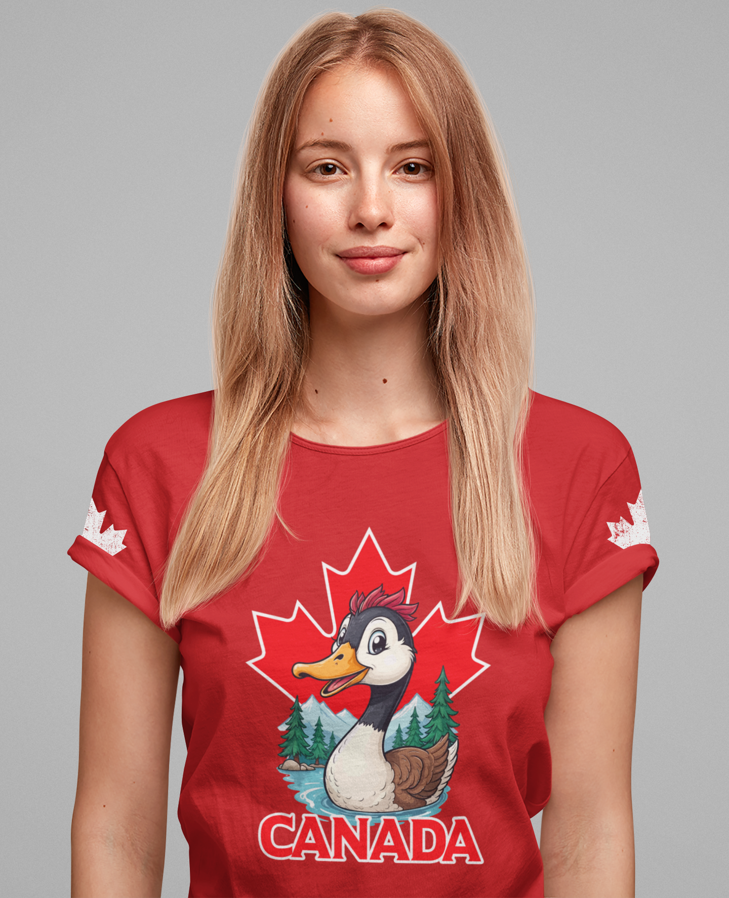 Canada Maple Duck Cartoon T-Shirt