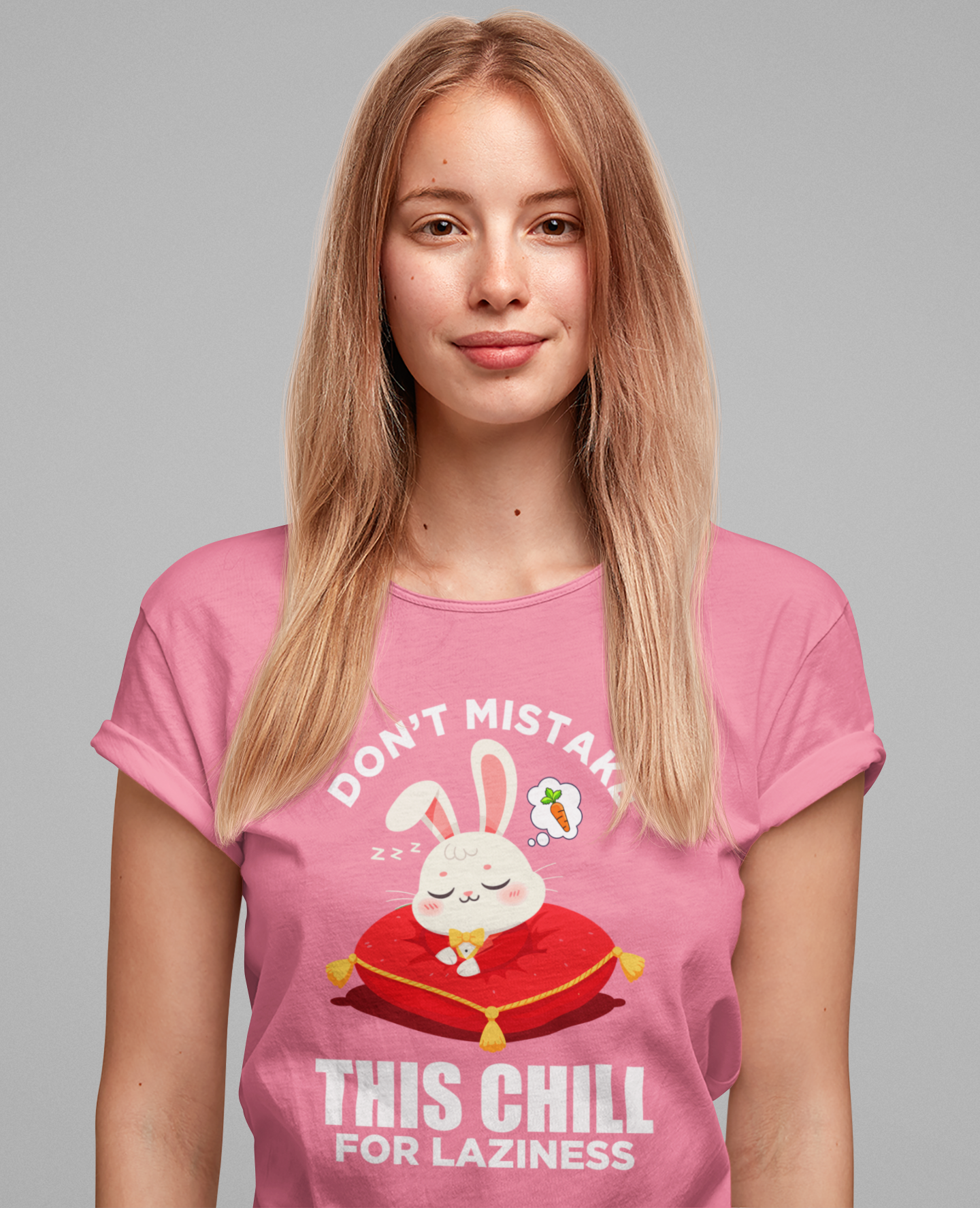 Don’t Mistake This Chill for Laziness Tee, Rabbit Energy Saving Mode Shirt, Funny Bunny Mood Graphic Tee, Soft Sass Gift