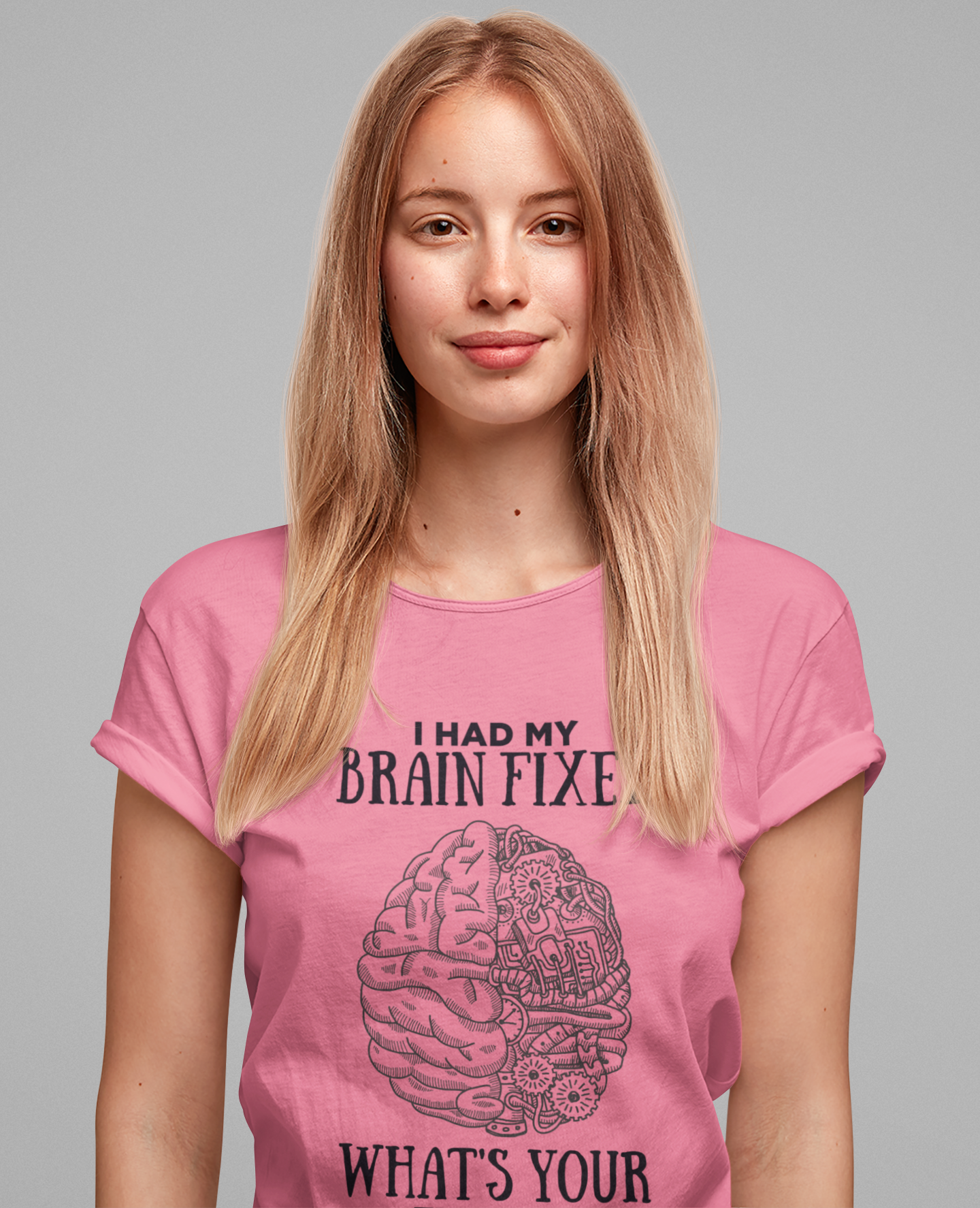 I Had My Brain Fixed, What's Your Excuse? – Mechanical Brain Parts Graphic Tshirt
