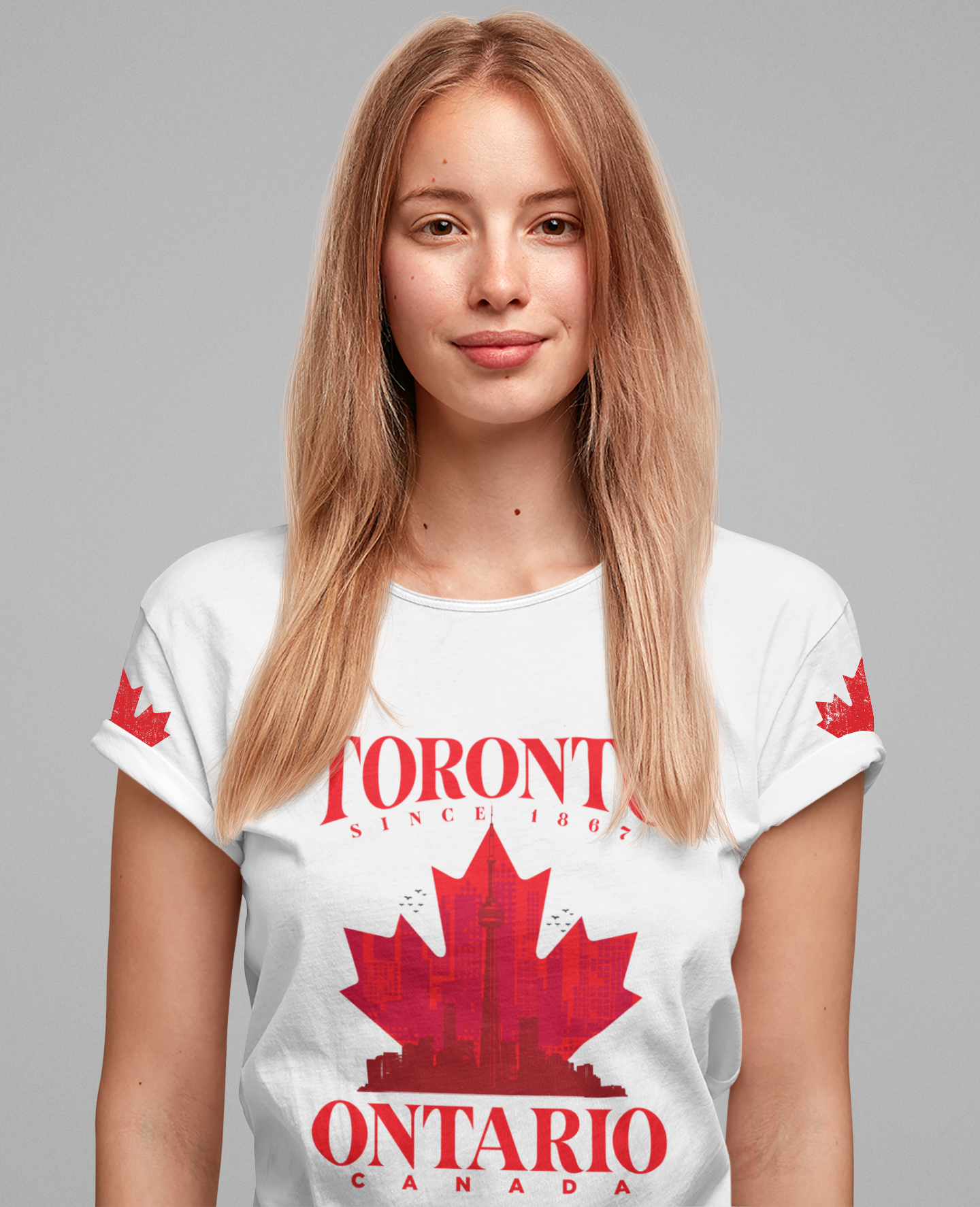 Toronto Skyline Maple Leaf T-Shirt
