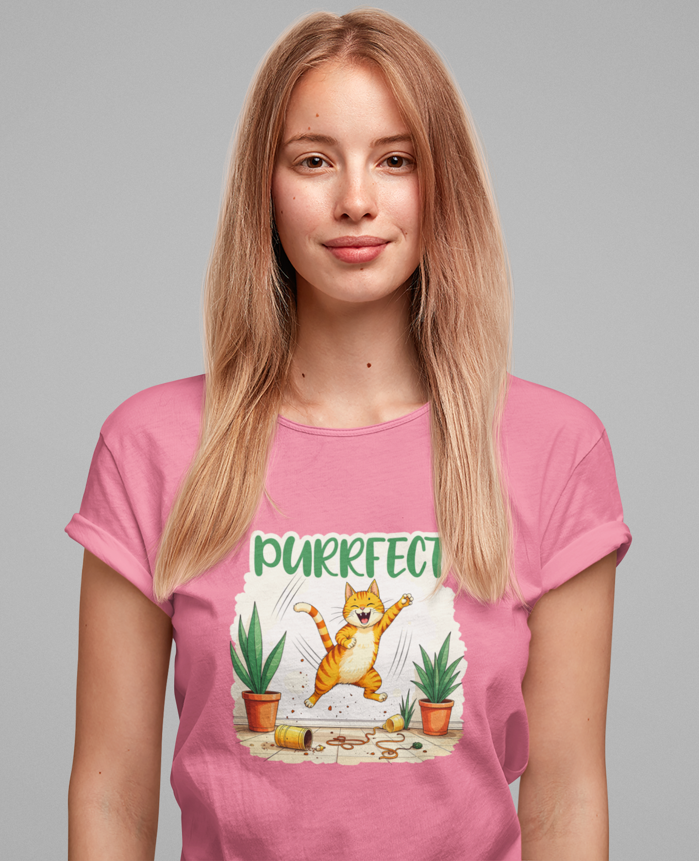 Purrfect Chaos Shirt - Funny Cat Lover Tee for Pet Parents Who Embrace the Hairballs Mayhem and Mischief With Love and Laughter