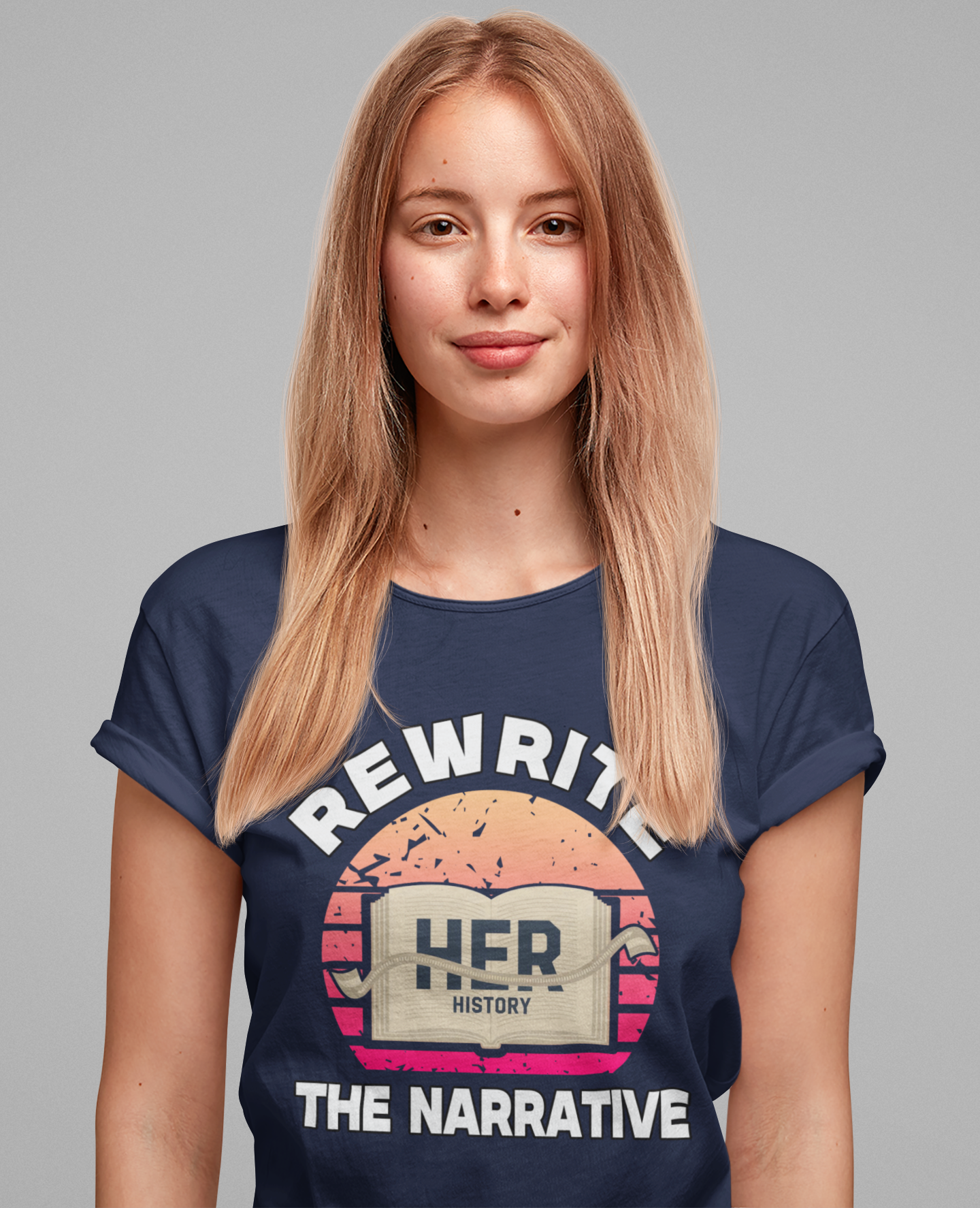 Rewrite The Narrative – HER History Open Book Empowerment Graphic T-Shirt