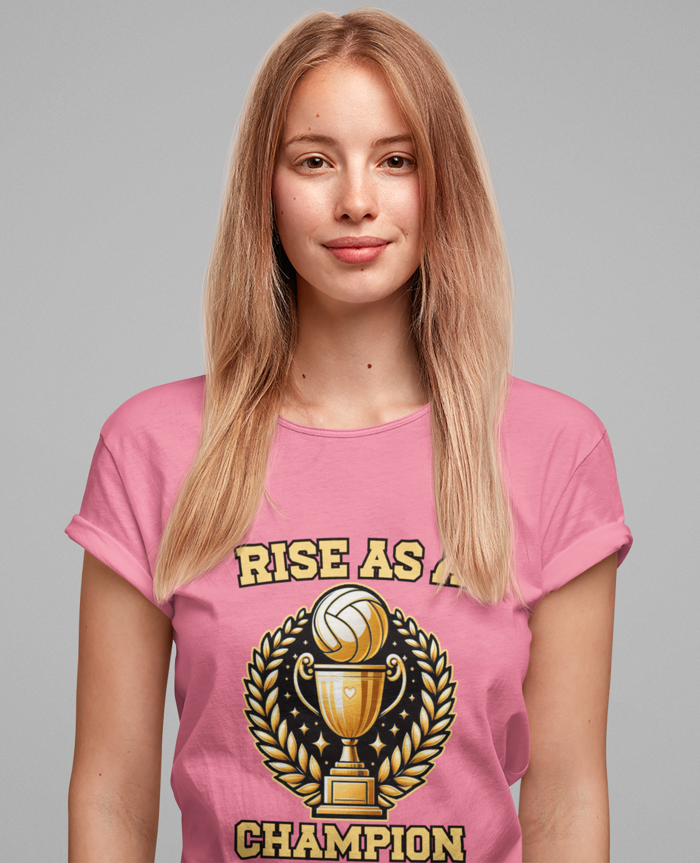 Raise as a Champion – Golden Trophy Victory Graphic T-Shirt