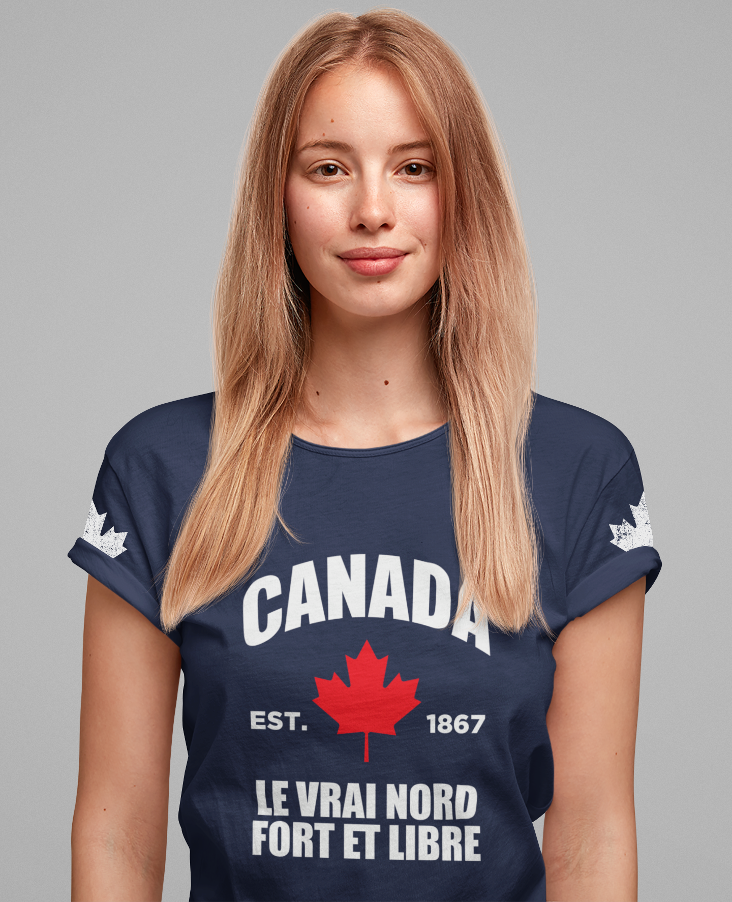 Canada Le Vrai Nord, Fort Et Libre Red Maple Heritage T-Shirt