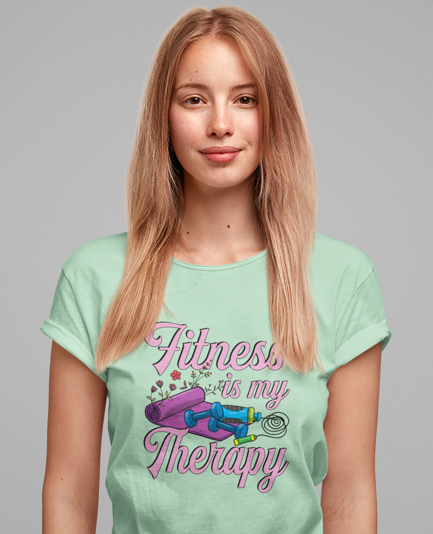 Fitness is My Therapy Tee, Workout Mindset Shirt, Gym Mental Health Top, Exercise Wellness Graphic, Self Care Gift