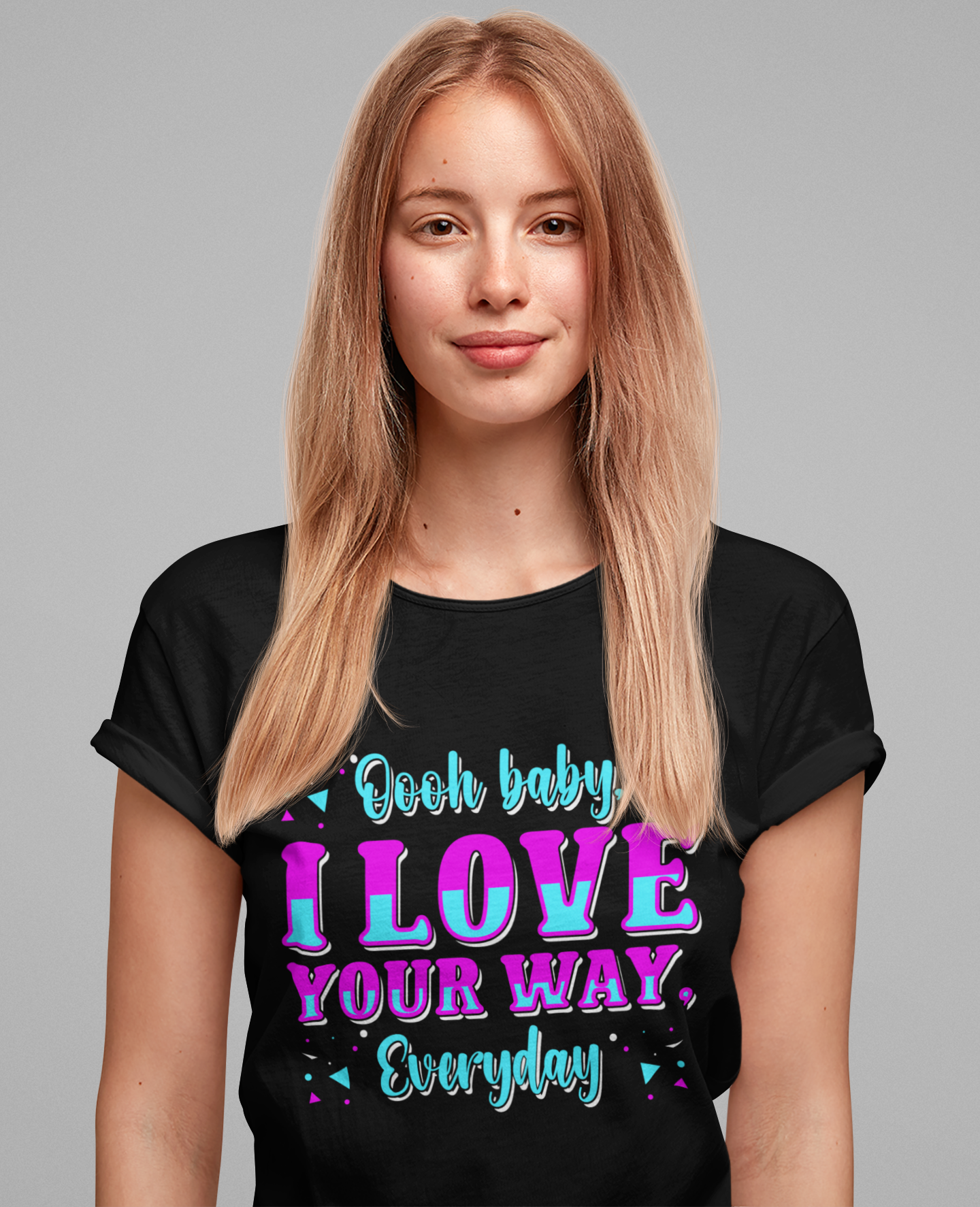 Cute Romantic T-Shirt – Love Your Smile Every Day Sweetheart Tee