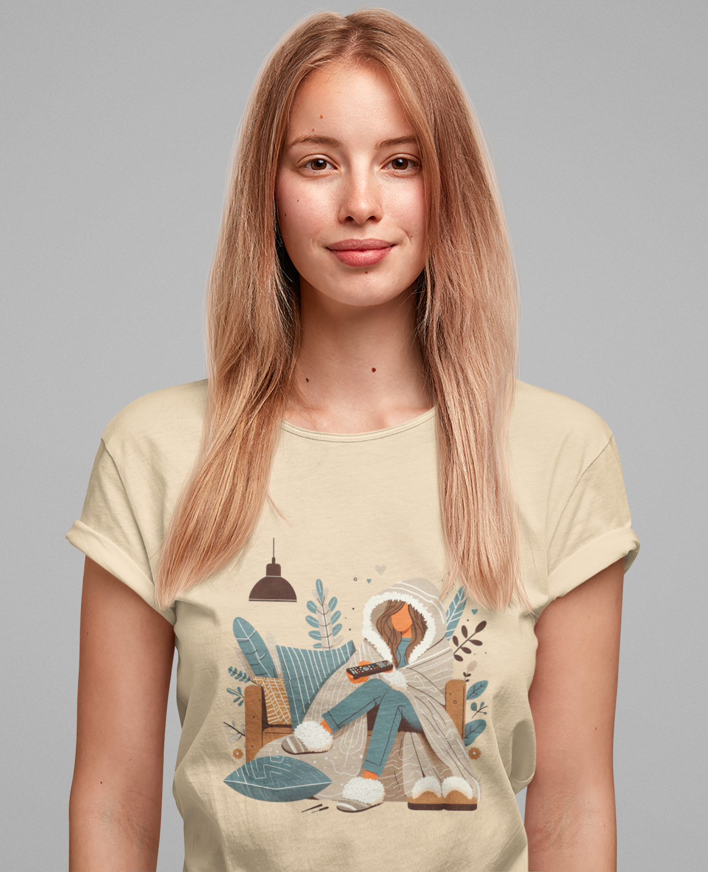In My Lazy Era Relax and Unwind | Girl on Sofa with Remote Graphic T-Shirt