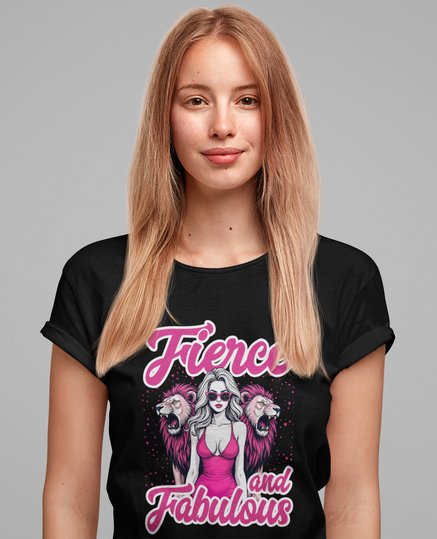 Fierce and Fabulous T-Shirt – Bold Women & Roaring Lions Graphic Tee