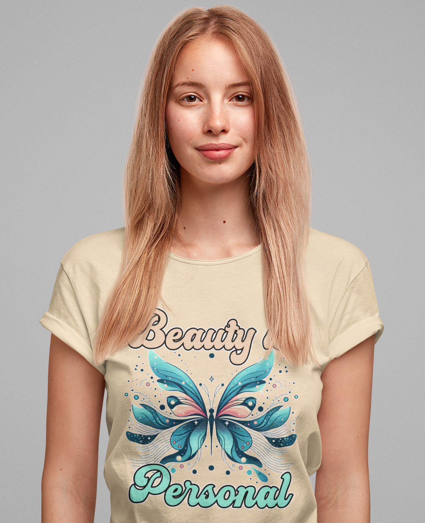 Beauty is Personal | Abstract Butterfly Graphic T-Shirt