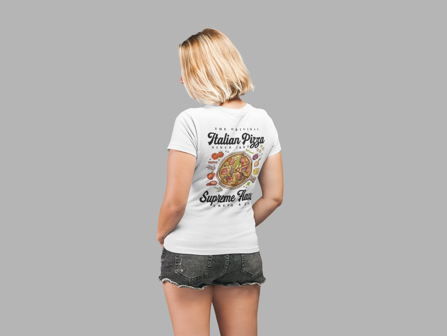 The Original Italian Pizza T-Shirt – Supreme Flavor with Classic Ingredients Graphic