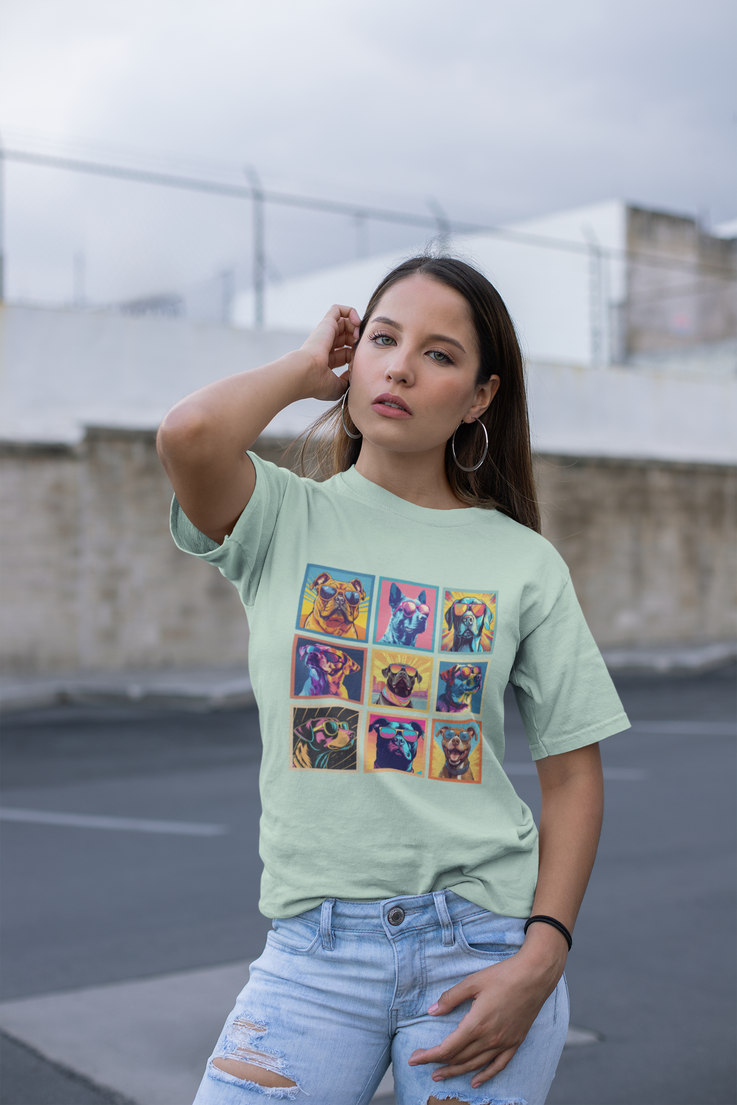 Cool Dogs Pop Art Sunglasses Tshirt – Nine Retro Pups