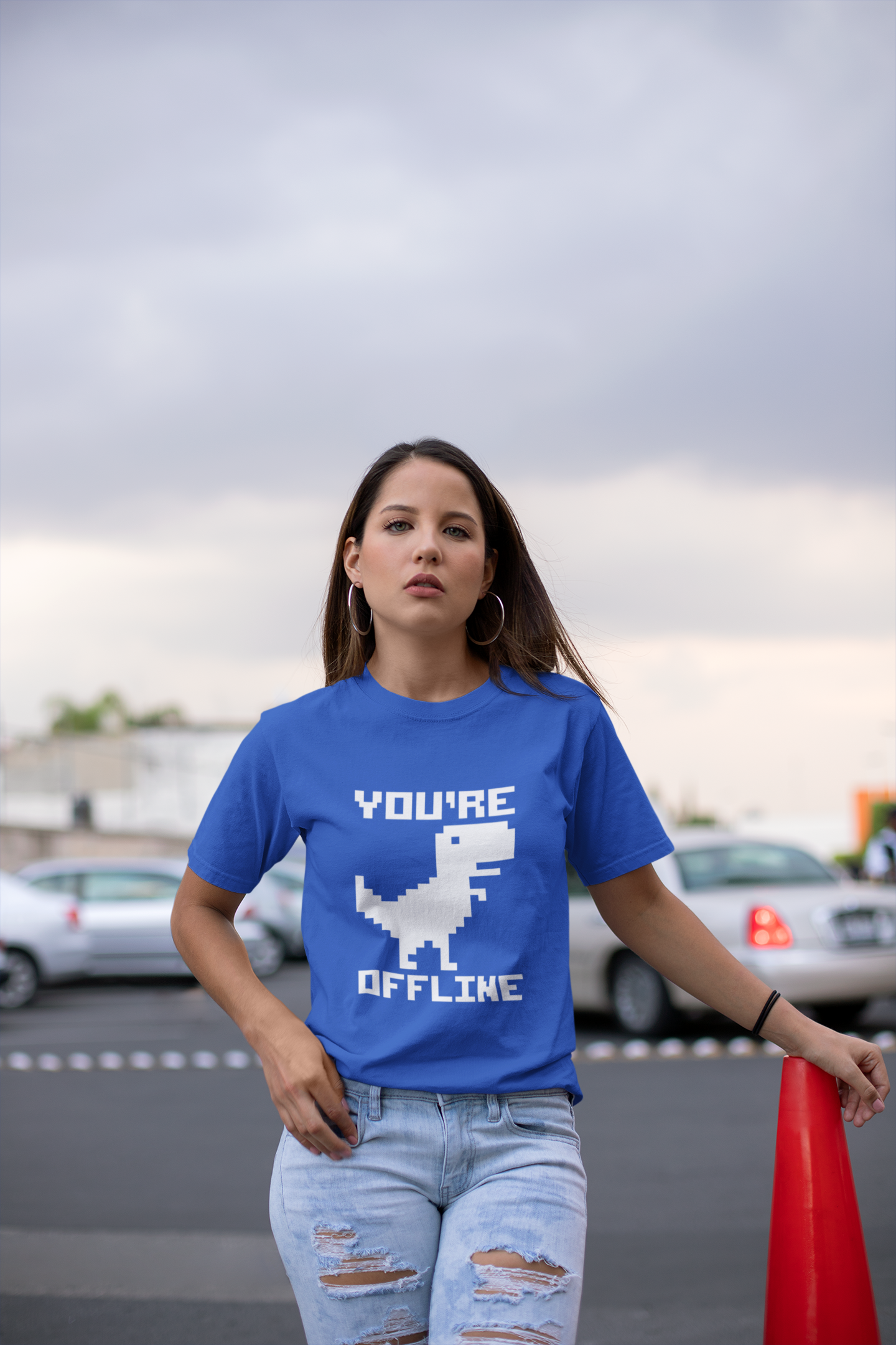 You're Offline Pixel Dinosaur T-Shirt