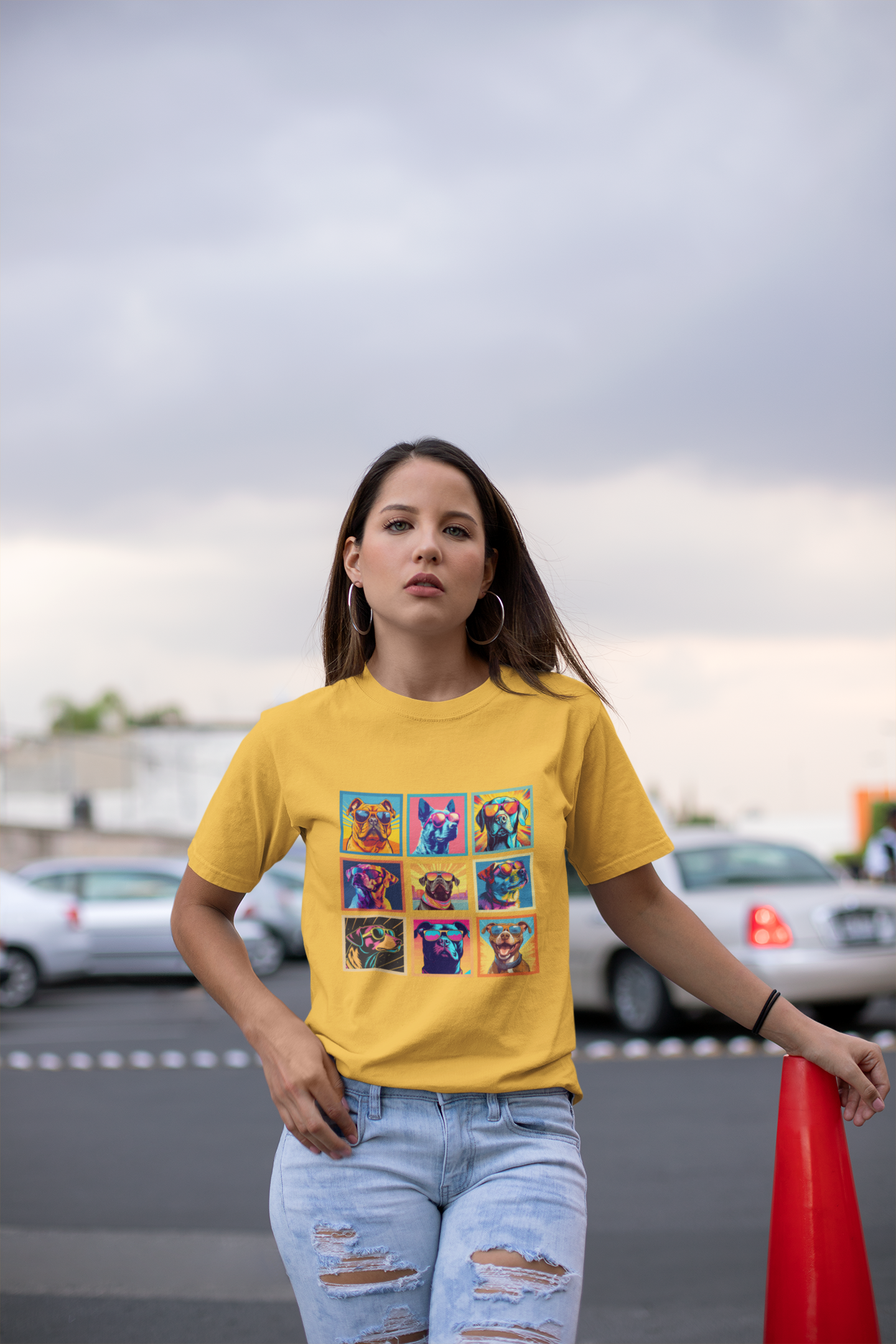 Cool Dogs Pop Art Sunglasses Tshirt – Nine Retro Pups